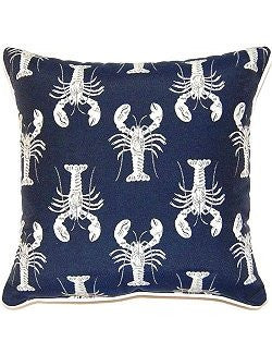 New England Lobster Parade Accent Pillows - Nautical Luxuries