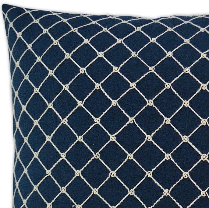 Deep Sea Knotted Net Pillow - Nautical Luxuries