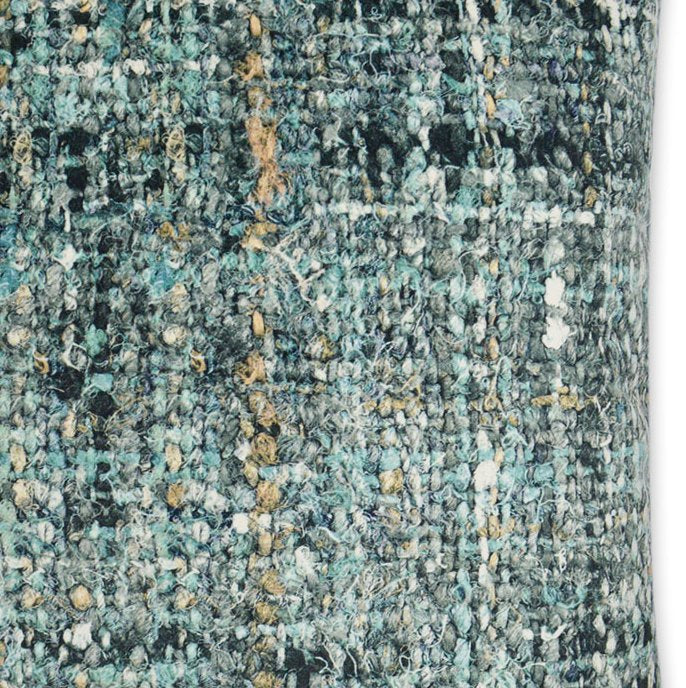 Vintage Ocean Bouclé Weave Print Pillow - Nautical Luxuries