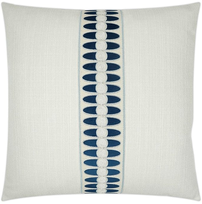 Summer Elegance Indigo Linen Pillow - Nautical Luxuries