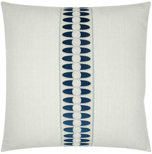 Summer Elegance Indigo Linen Pillow - Nautical Luxuries