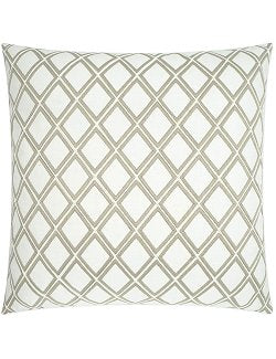 Diamond Lattice Embroidered Pillow - Nautical Luxuries