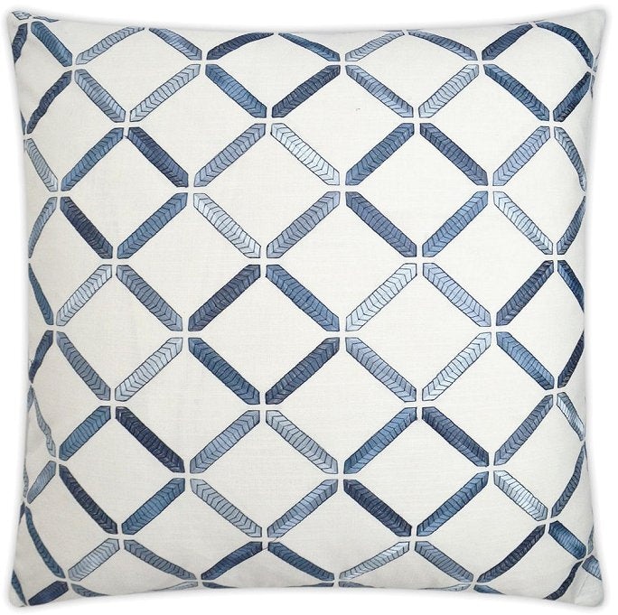 Contempo Indoor Pillows/Silver Lake Lattice Accent Pillow - Nautical Luxuries