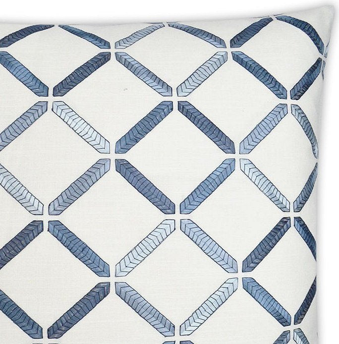 Contempo Indoor Pillows/Silver Lake Lattice Accent Pillow - Nautical Luxuries