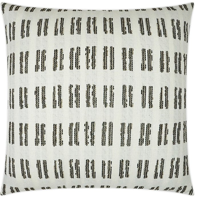 Contempo Neutrals Outdoor Pillows/Boho Hashmarks Natural - Nautical Luxuries