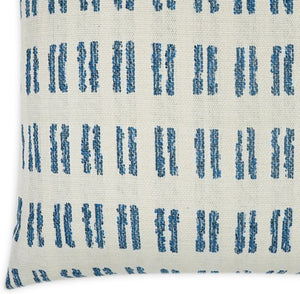 Contempo Neutrals Outdoor Pillows/Boho Hashmarks Blue - Nautical Luxuries