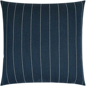 Contempo Neutrals Outdoor Pillows/Malibu Pinstripe Indigo - Nautical Luxuries