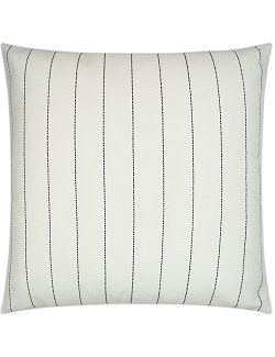 Contempo Neutrals Outdoor Pillows/Malibu Pinstripe Natural White - Nautical Luxuries