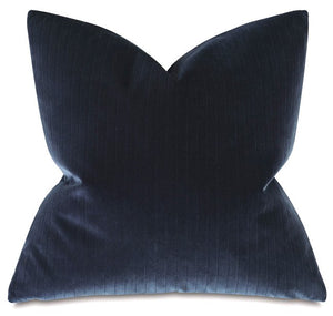 Indigo Suited Velvet Accent Pillow - Nautical Luxuries
