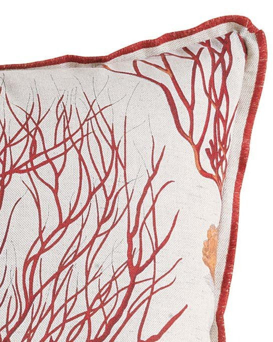 Coral Specimen Linen Accent Pillows - Nautical Luxuries