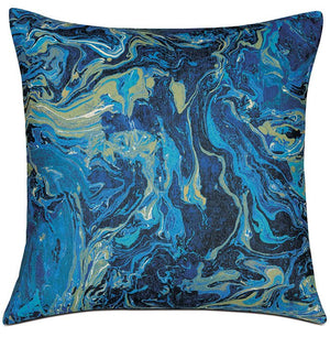 Marbled Sea Accent Pillow - Nautical Luxuries