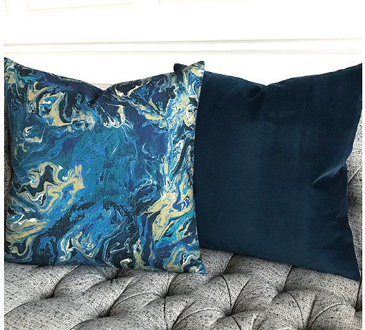 Marbled Sea Accent Pillow - Nautical Luxuries