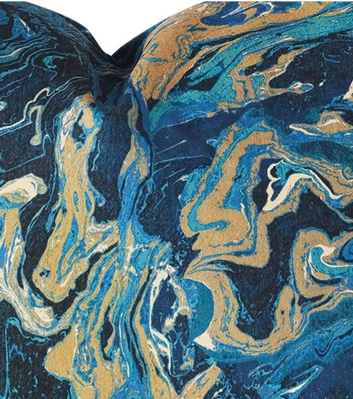 Marbled Sea Accent Pillow - Nautical Luxuries