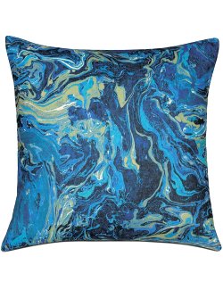Marbled Sea Accent Pillow - Nautical Luxuries