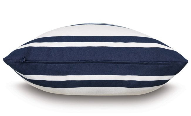 Harbor Indigo Stripe Accent Pillow - Nautical Luxuries