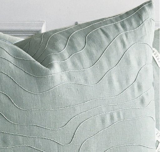 Silvery Ripples Spa Accent Pillow - Nautical Luxuries