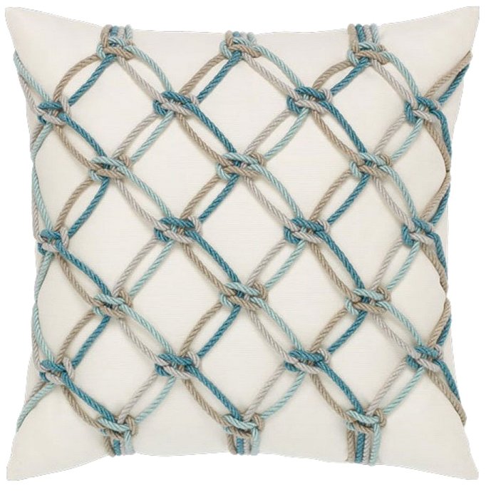 Nautical Net Sunbrella® Outdoor Pillows (4 Colors) - Nautical Luxuries