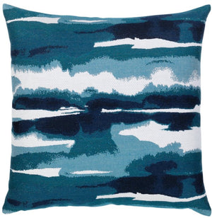 Impressionist Waters-Deep Sea Outdoor Pillows - Nautical Luxuries
