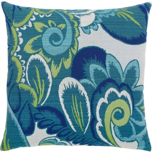 Floral Print Sunbrella® Outdoor Pillows (3 Colors) - Nautical Luxuries