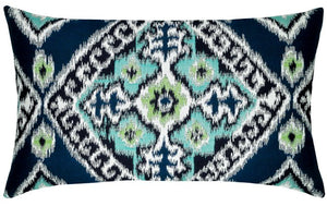 Woven Ikat Sunbrella® Outdoor Pillows - Nautical Luxuries