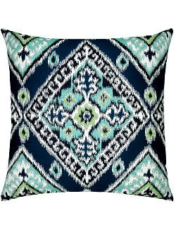 Woven Ikat Sunbrella® Outdoor Pillows - Nautical Luxuries