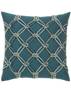 Nautical Lagoon Net Sunbrella® Outdoor Pillows - Nautical Luxuries