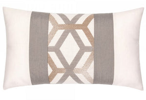 Lustrous Matrix Lines Sunbrella® Outdoor Pillows - Nautical Luxuries