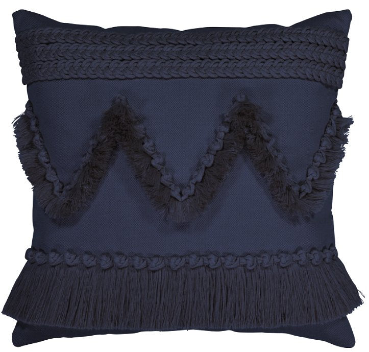 Polynesian Fringed Sunbrella® Outdoor Pillows - Nautical Luxuries