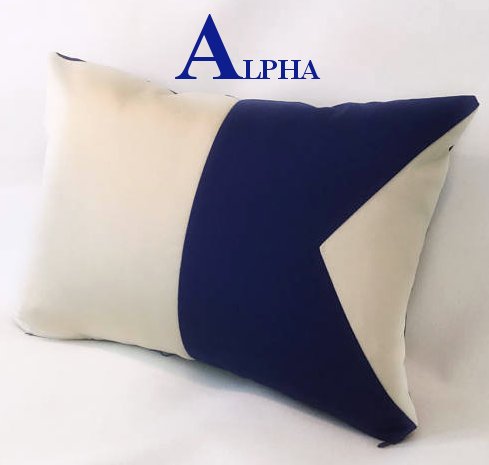 Sunbrella® Outdoor Nautical Code Flag Pillows - Nautical Luxuries