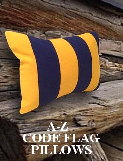 Sunbrella® Outdoor Nautical Code Flag Pillows - Nautical Luxuries