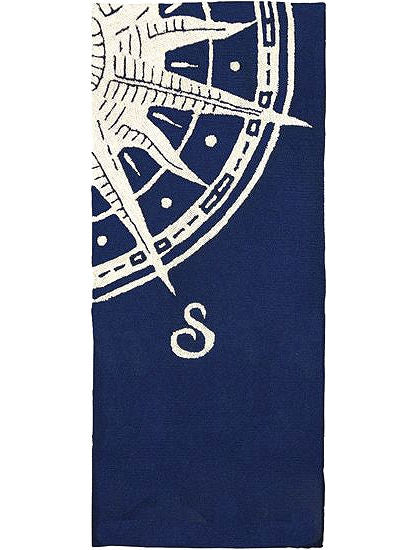 Nautical Compass Hand-Tufted Indoor/Outdoor Mats & Rugs - Nautical Luxuries