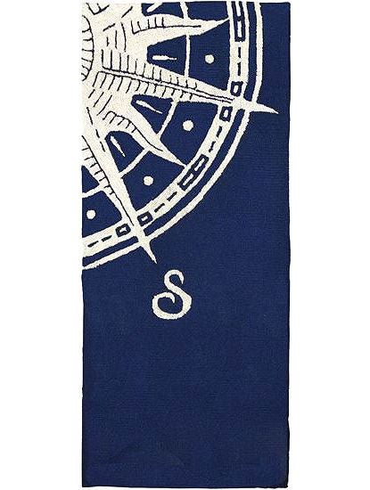 Nautical Compass Hand-Tufted Indoor/Outdoor Mat | Nautical Luxuries