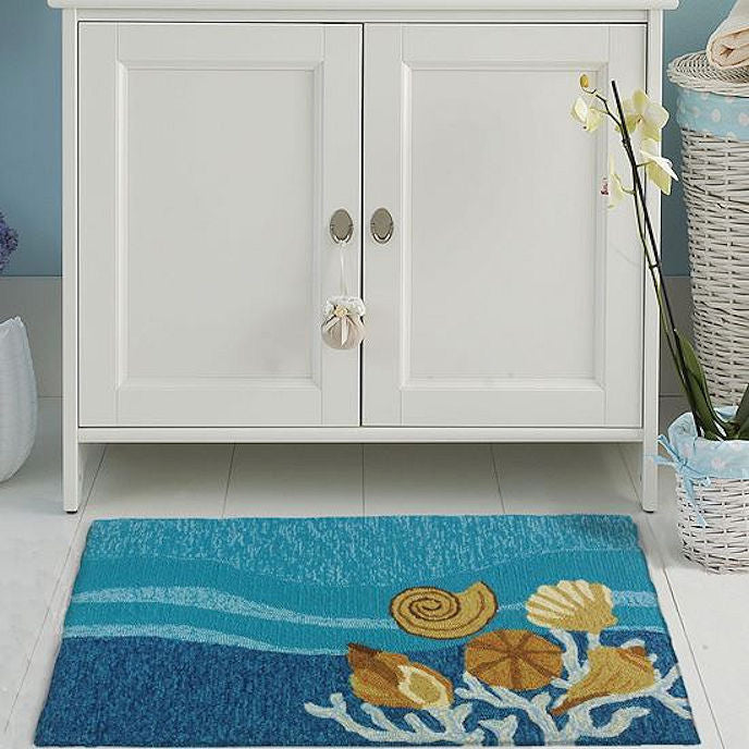 Deepwater Reef Hand-Hooked Indoor/Outdoor Rugs - Nautical Luxuries