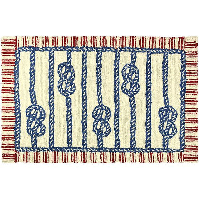 Knotted Lines Hand-Hooked Indoor/Outdoor Nautical Rugs - Nautical Luxuries