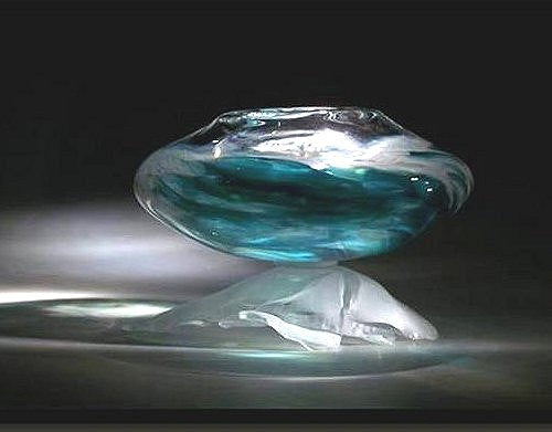 Caleb Nichols Low Profile Offshore Blown Glass Bowl - Nautical Luxuries