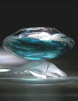 Caleb Nichols Low Profile Offshore Blown Glass Bowl - Nautical Luxuries