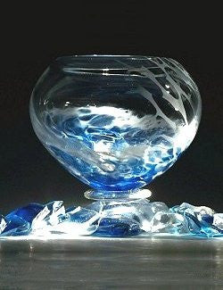 Caleb Nichols Offshore Blown Glass Sculpture Bowl - Nautical Luxuries