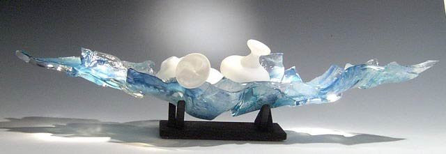 Caleb Nichols Return Passage Blown Glass Sculpture - Nautical Luxuries