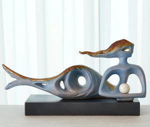 Pearl Treasure Mermaid Sculpture - Nautical Luxuries