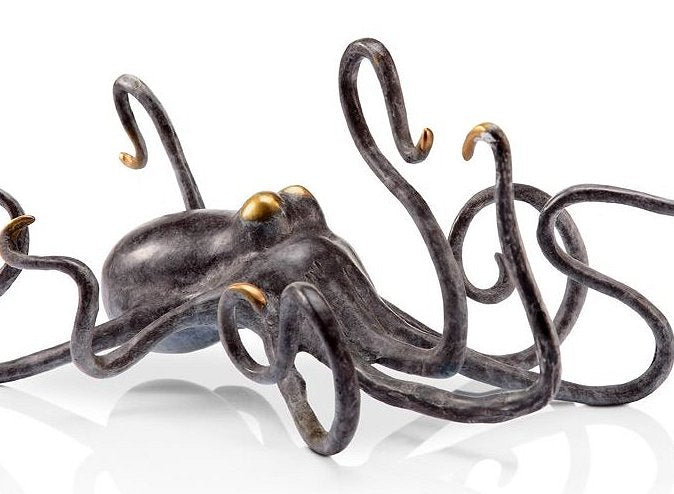 On The Move Brass Octopus Sculpture - Nautical Luxuries