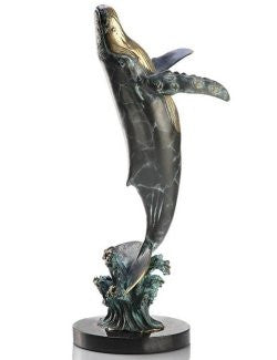 Humpback Pirouette Tabletop Sculpture - Nautical Luxuries