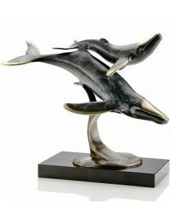 Brass Mother & Calf Sculpture - Nautical Luxuries
