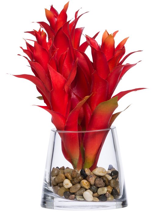 Red Bromeliad Stateroom Bouquet Yacht Silks Arrangement - Nautical Luxuries