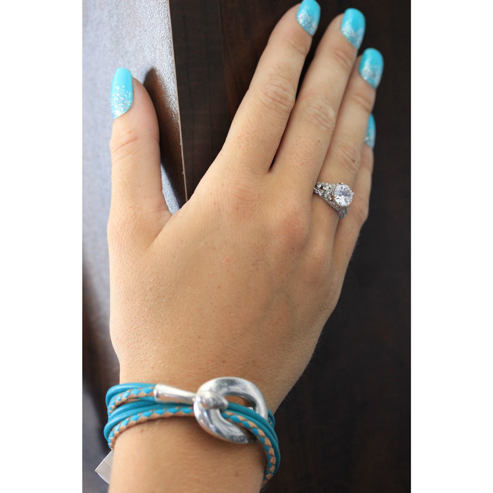 Hook And Eye Hypollergenic Leather Strands Bracelets - Nautical Luxuries