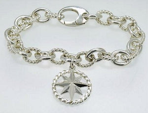 Compass Rose Charm Bracelet - Nautical Luxuries