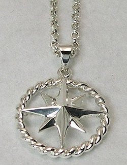 Nautical Line Compass Rose Necklace - Nautical Luxuries