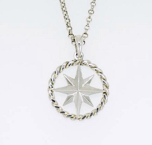 Nautical Line Compass Rose Necklace - Nautical Luxuries