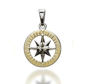Compass Rose Gold Waypoints Necklace Large Pendants - Nautical Luxuries