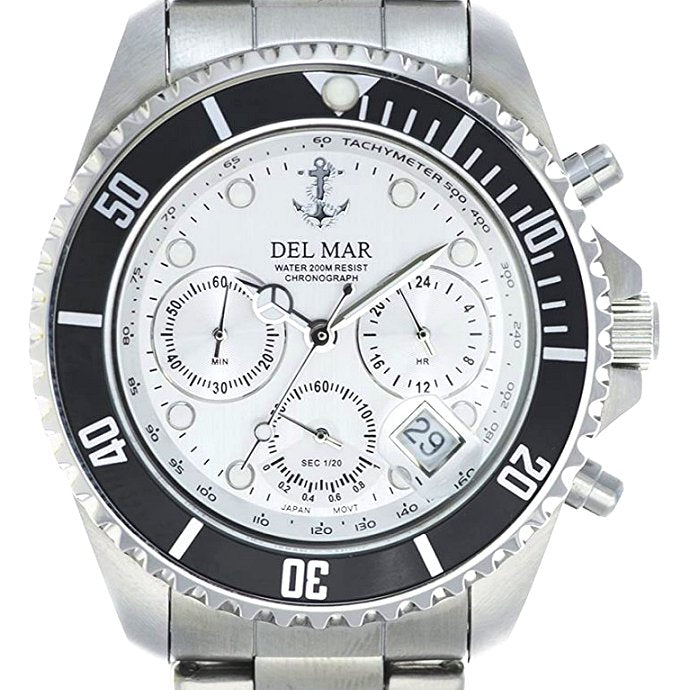 Ship's Anchor Stainless Chronograph Watches - Nautical Luxuries