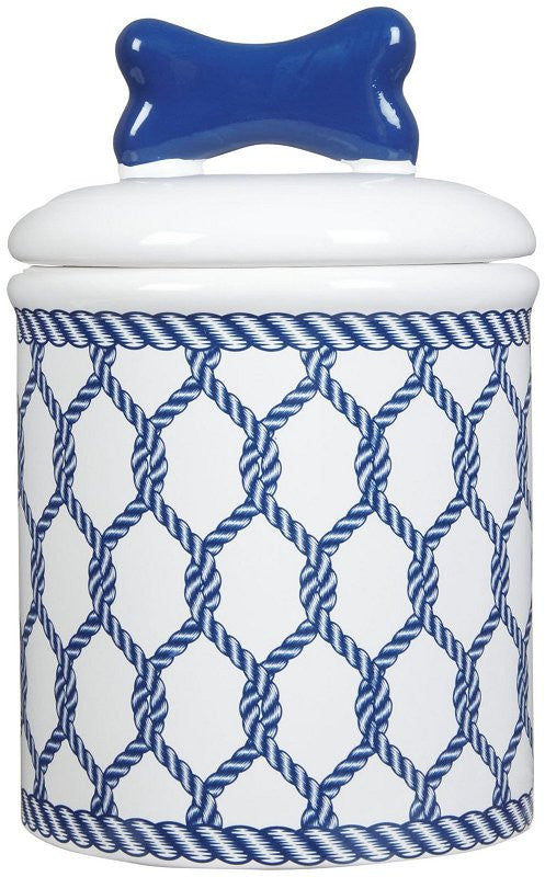 Nautical Net Ceramic Pet Canisters & Bowls - Nautical Luxuries